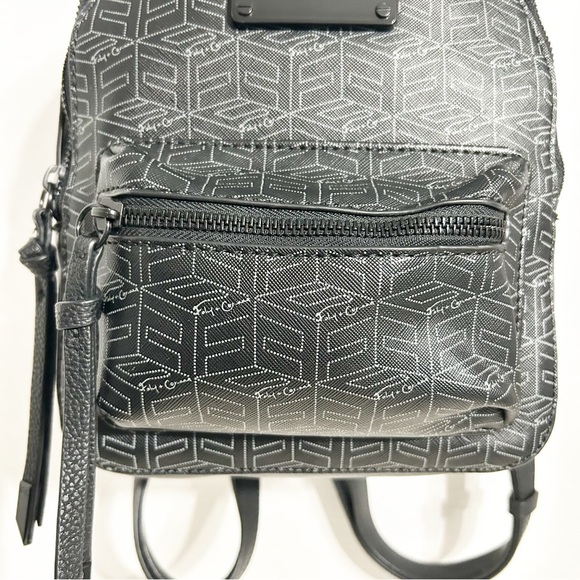 Foley and Carina Smooth Faux Leather  Backpack 3-D Cube Design Black Hardware main image 12